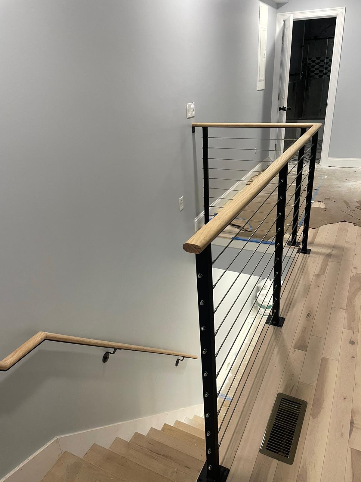 Stainless cable railing detail